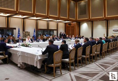 Cumhurbaşkanı Yardımcısı Yılmaz, AB üyesi ülkelerin büyükelçileri ile buluştu