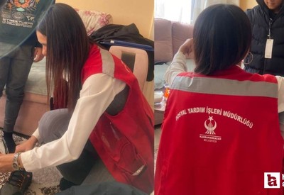 Kahramankazan Belediyesi'nden ihtiyaç sahiplerine kışlık bot ve mont yardımı
