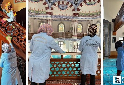 Kahramankazan Belediyesi ilçe genelindeki camileri temizledi