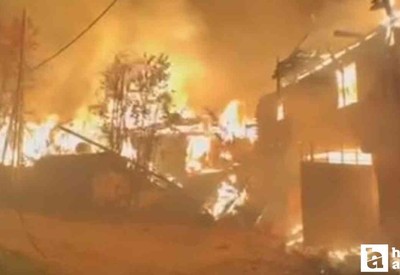 Çankırı'da çıkan yangında 6 ev ve 1 ahır yandı