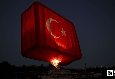 Ankara'da Cumhuriyet Bayramı için sıcak hava balonu etkinliği yapıldı