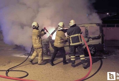 Kırıkkale'de seyir halindeki araçta yangın çıktı