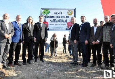 Eskişehir'deki orman yangınında düşen orman gönüllü Arslan için hatıra ormanı oluşturuldu