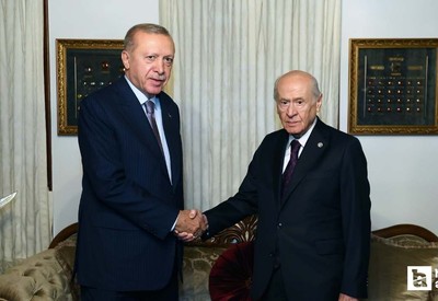 Cumhurbaşkanı Erdoğan ile Devlet Bahçeli Beytepe'de bir araya geldiler