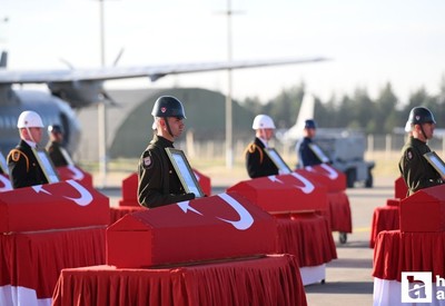 Düşen uçakta şehit olan askerlerimiz için Mürted Hava Meydan Komutanlığı'nda tören düzenlendi