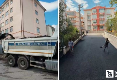 Sincan Belediyesi, asfalt serim çalışmalarını sürdürüyor