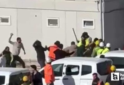 Yenimahalle'de inşaat işçileri arasında taşlı sopalı kavga