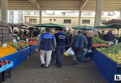 Altındağ Belediyesi zabıta ekiplerinden pazar yeri denetimi