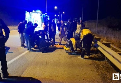 Çorum'da motosiklet kazasında yaralanan 2 kişi hastaneye kaldırıldı