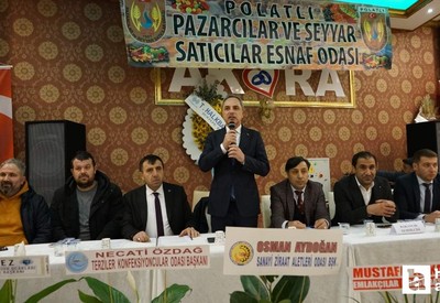 Ali Karaca, Polatlı Pazarcılar ve Seyyar Satıcılar Esnaf Odası Başkanlığına yeniden seçildi