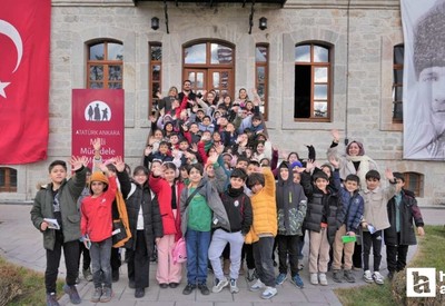 İlkokul öğrencilerinden Keçiören Belediyesi Atatürk Ankara Milli Mücadele Müzesi'ne anlamlı ziyaret
