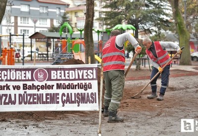 Keçiören Belediyesi park ve bahçeleri yeniliyor