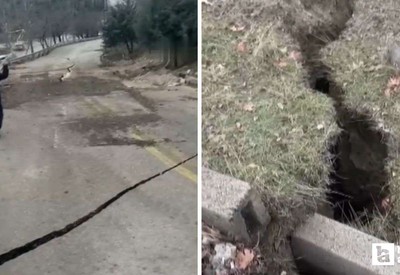 Beypazarı'nda toprak kayması! Jandarma yolu trafiğe kapattı!