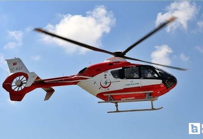 Beypazarı'nda kalp krizi geçiren hasta hava ambulansıyla Ankara Etlik Şehir Hastanesi'ne sevk edildi