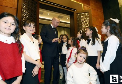 Cumhurbaşkanı Erdoğan, 23 Nisan dolayısıyla çocuklarla buluştu