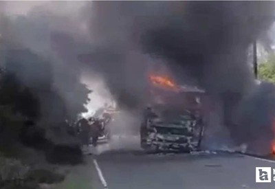 Endonezya'da yolcu otobüsüyle tanker çarpıştı: 16 ölü, 4 ağır yaralı