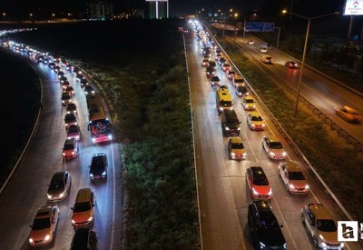 Kilit kavşak Kırıkkale'de kilometrelerce araç kuyruğu oluştu
