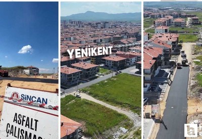 Sincan Belediyesi, Yenikent'te asfalt çalışması gerçekleştirdi