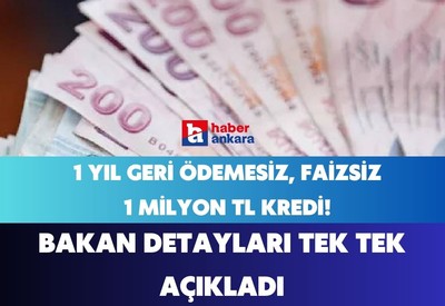 Beklenen kredi devreye giriyor! 1 yıl geri ödemesiz 1 milyon TL kredi desteği veriliyor