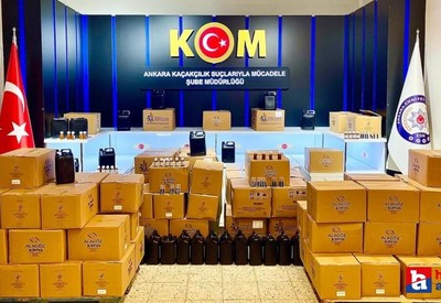 Ankara'da 1 milyon lira değerinde etil alkol kaçakçılığı operasyonu!