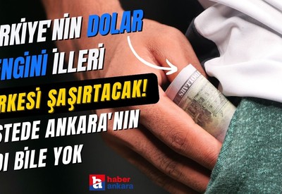 Türkiye'nin dolar zengini illeri herkesi şaşırtacak! Listede Ankara'nın adı bile yok