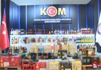 Ankara'da eğlence mekanına düzenlenen operasyonda 7,5 milyon TL'lik kaçak içki ele geçirildi!