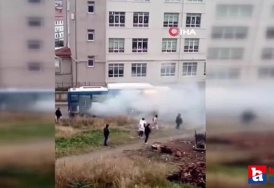 Ankara EGO otobüsünde yangın paniği!