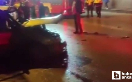 Keçiören'de ters yöne giren araç kazaya neden oldu: 2'si çocuk 5 kişi yaralandı