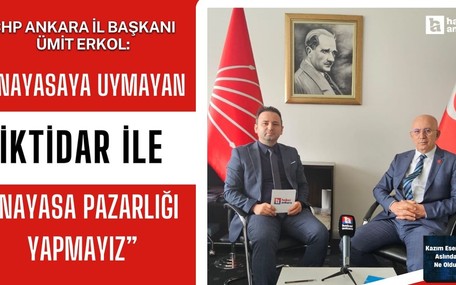 CHP Ankara İl Başkanı Ümit Erkol: Anayasaya uymayan bir iktidar ile anayasa pazarlığı yapmayız