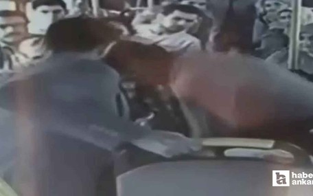 Elmadağ'da otobüste darp kameraya yansıdı