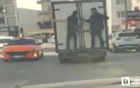 Sincan'da gençlerin tehlikeli yolculuğu kameralara yansıdı!