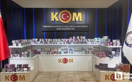 Başkent Ankara'da 3 bin 70 kaçak elektronik sigara ele geçirildi