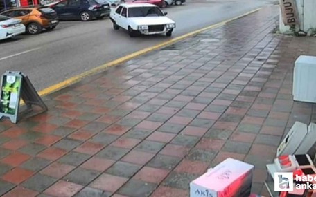 Elmadağ'da ‘drift' atmaya çalışan sürücünün tehlikeli hareketleri kameraya yansıdı