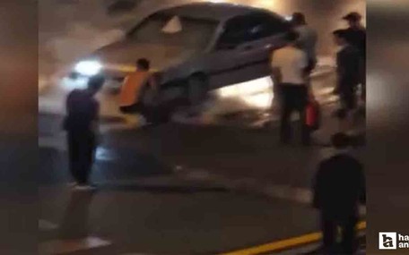 Mamak'ta seyir halindeki araçta yangın çıktı