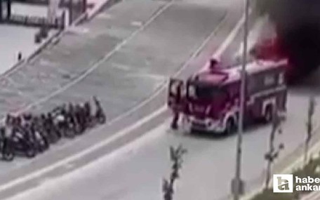 Pursaklar'da araç yangını panik yarattı!