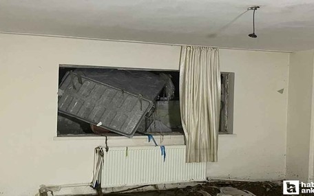 Ankara'da sel suları evin duvarını yıktı: 1 kişi yaralandı!