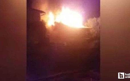 Gölbaşı'nda müstakil evde yangın çıktı