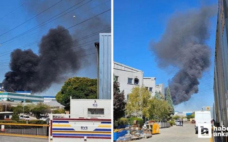 Sincan Organize Sanayi Bölgesi'nde büyük yangın