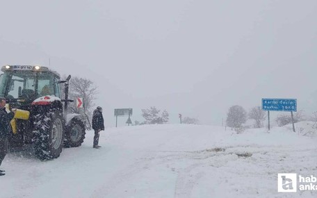 Beypazarı beyaza büründü: Kar kalınlığı 15-20 santimetreye ulaştı