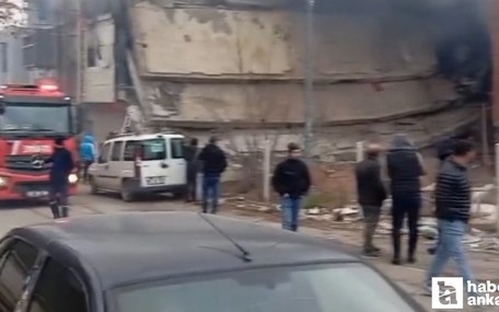 Altındağ'da metruk binada yangın çıktı!