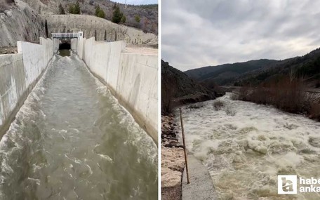 Çamlıdere Barajı'nı besleyen Gerede Işıklı Regülatörü coştu!