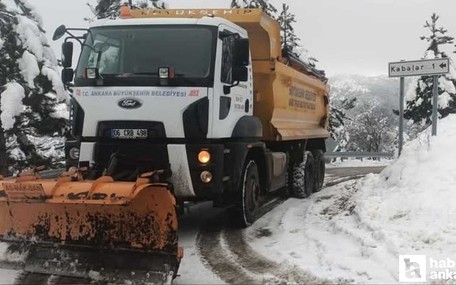 Beypazarı'nın yüksek kesimlerinde kar yağışı etkili oldu: Beyaza büründü!