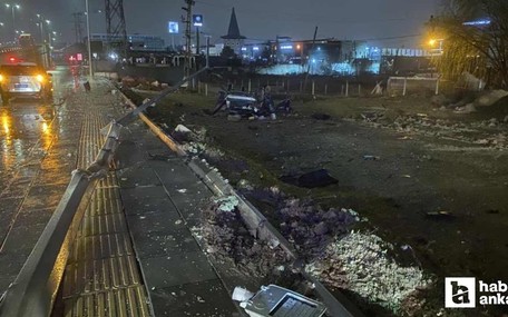 Yenimahalle'de kontrolden çıkan otomobil takla attı: 1 ölü