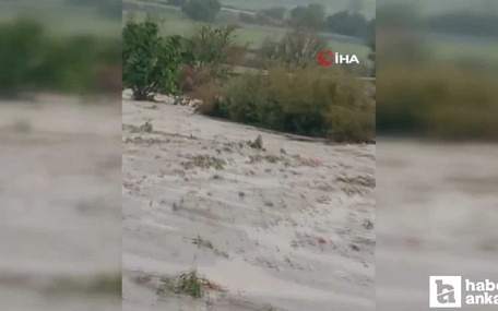 Beypazarı'nda sağanak sonrası ekili alanlar sular altında kaldı