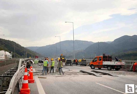 Yol çalışması nedeniyle Ankara-Kahramankazan istikameti trafiğe kapatıldı