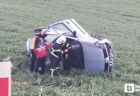 Çorum'da takla atan araç hurdaya döndü, 1 kişi yaralandı