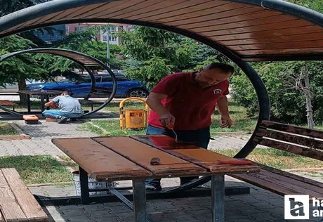Pursaklar Belediyesi çardakları bakıma aldı