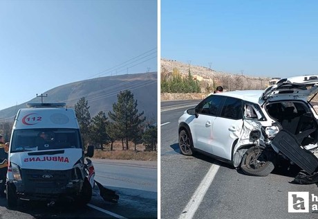 Ankara'ya hasta taşıyan ambulans Çankırı'da kaza yaptı: 1 kişi yaralandı