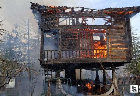 Gölbaşı'nda 200 yıllık serender çıkan yangın ile kül oldu