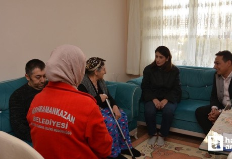 Kahramankazan Belediyesi'nden engelli bireyler ve ailelerine ziyaret!